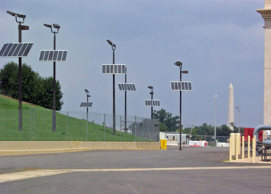 Perimeter Solar Security Lights Pentagon